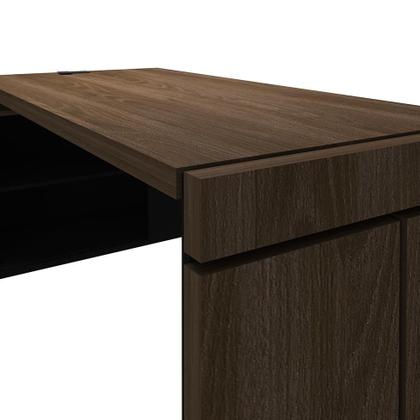 Imagem de Mesa de Escritório Executivo 1 PT Marrom e Preta