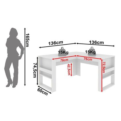Imagem de Mesa de Escritório ME4145 Branco - Tecno Mobili