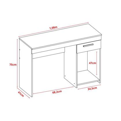 Imagem de Mesa de Escritório Office 1 gaveta NT2070 Notável Móveis