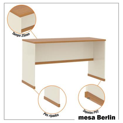 Imagem de Mesa de Escritório Office Tampo MDP 25mm Berlin - ViaNossa