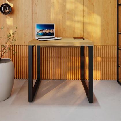 Imagem de Mesa de Escritório Retangular Miguel Vermont e Preta 80 cm