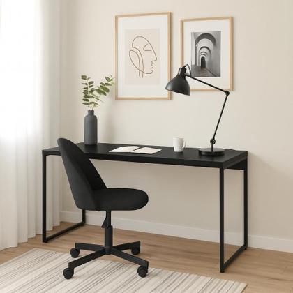 Imagem de Mesa de Escritório Studio Preta 150 cm