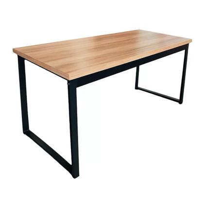 Imagem de Mesa de Escritório Tampo Grosso Resistente Mdf e Ferro 1,20m Canela/preto