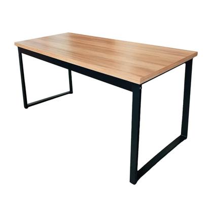 Imagem de Mesa de Escritório Tampo Grosso Resistente Mdf e Ferro 1,20m Canela/preto
