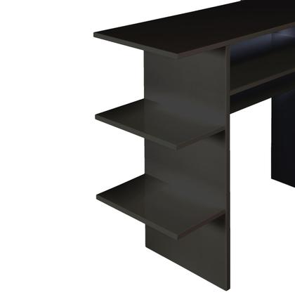 Imagem de Mesa De Estudo Escrivaninha Pequena Rústico Lar Preto MDF
