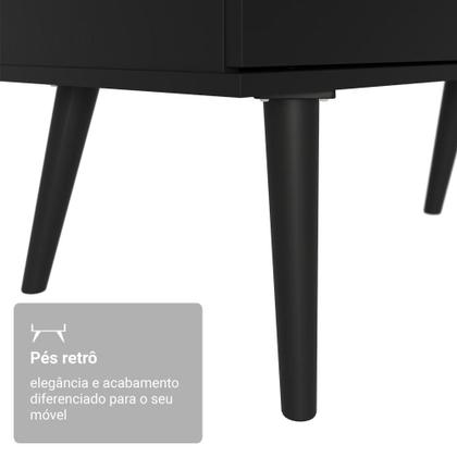 Imagem de Mesa de Estudos em L 3 Gavetas Preto Lisboa Madesa