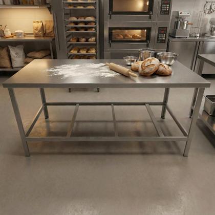 Imagem de Mesa De Inox Bancada Industrial Para Padaria 1 M Sebem