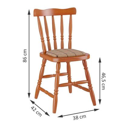 Imagem de Mesa De Jantar 103LB E 04 Cadeiras 155LB Mel Brilho Piratini