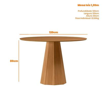 Imagem de Mesa de Jantar 120x120 cm Isis sem Vidro Ype  New Ceval