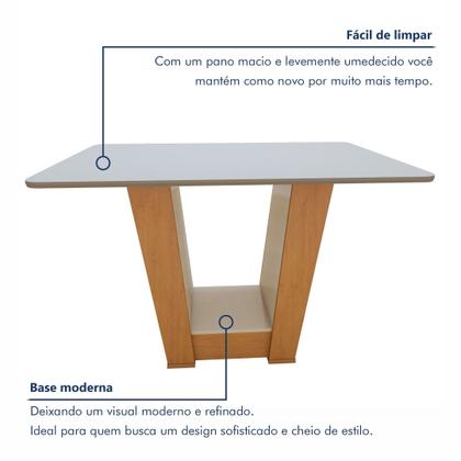 Imagem de Mesa de Jantar 120x80cm Tampo MDF Apogeu