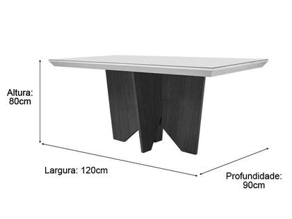 Mesa de Jantar 120X90 Off White/Imbuia Serig Off White MOD 5705 ND-RF - Alpoim Imagem de Mesa de Jantar 120X90 Off White/Imbuia Serig Off White MOD 5705 ND-RF