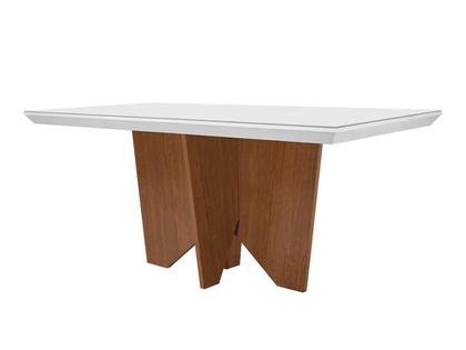 Mesa de Jantar 120X90 Off White/Imbuia Serig Off White MOD 5705 ND-RF - Alpoim Imagem de Mesa de Jantar 120X90 Off White/Imbuia Serig Off White MOD 5705 ND-RF