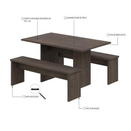 Imagem de Mesa de Jantar 135 Cm X 80 Cm X 74 Cm