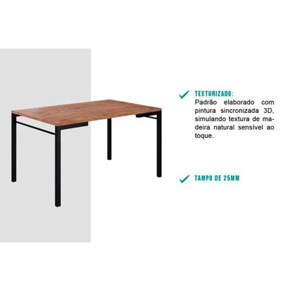 Imagem de Mesa de Jantar 1526 c/ 6 Cads 1700 Preto