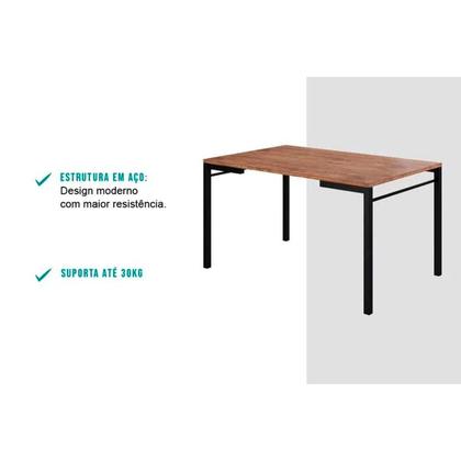 Imagem de Mesa de Jantar 1526 c/ 6 Cads 1700 Preto