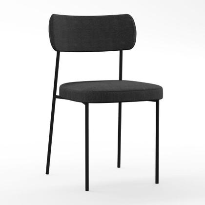 Imagem de Mesa De Jantar 160cm Off White Com 6 Cadeiras Grafite