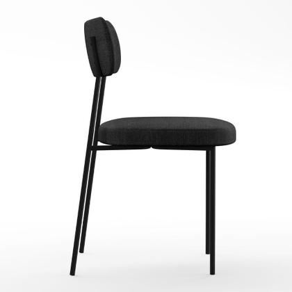 Imagem de Mesa De Jantar 160cm Off White Com 6 Cadeiras Grafite