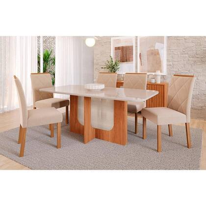 Imagem de Mesa de Jantar 1,80 Louise Cimol Cinamomo/Off White