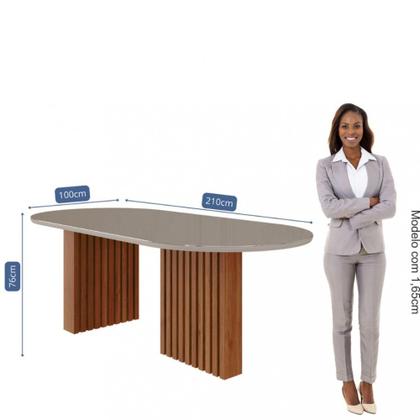 Imagem de Mesa de Jantar 210cm Oval Ester Cimol