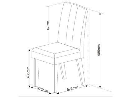Imagem de Mesa de Jantar 4 Cadeiras 4 Lugares Retangular Mel Bronze e Off White Viero Móveis Vigo