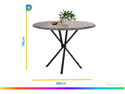 Imagem de Mesa de Jantar 4 Cadeiras Redonda Artefamol América Capri