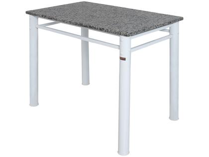 Imagem de Mesa de Jantar 4 Cadeiras Retangular Aço Tampo Granito Poeme Ciplafe