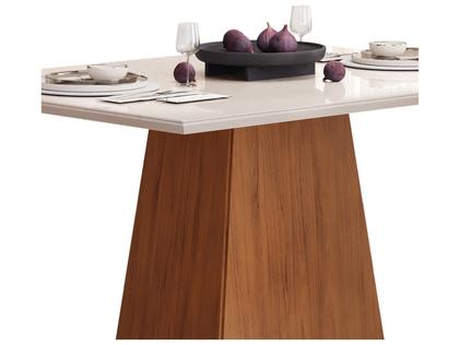 Imagem de Mesa de Jantar 4 Cadeiras Retangular Freijo e Off DJ Móveis Copenhague