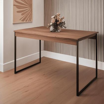 Imagem de Mesa de Jantar 4 Lugares 120x80 com Design Industrial  Ideal para Apartamentos Compactas e Modernas