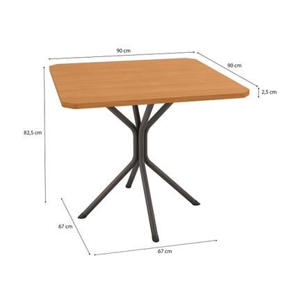 Imagem de Mesa de Jantar 4 Lugares Amaryllis Canela/Preto - Kappesberg