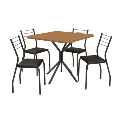 Imagem de Mesa de Jantar 4 Lugares Amaryllis Canela/Preto - Kappesberg