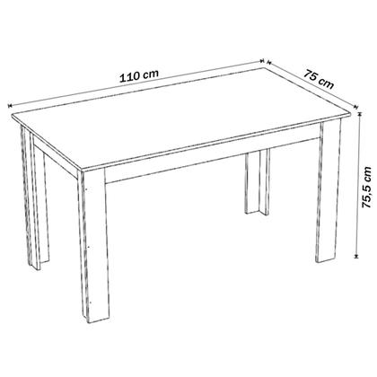 Imagem de Mesa de Jantar 4 Lugares Ariana Mel/Nude - Viero Móveis