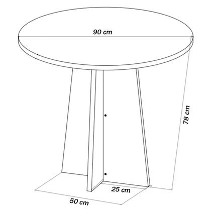 Mesa de Jantar 4 Lugares Belga Mel/Blonde/Nude - Viero Móveis - Mesa de