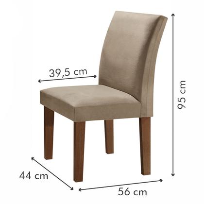 Imagem de Mesa de Jantar 4 Lugares Classic com Vidro Chocolate/Pena - Cel Móveis