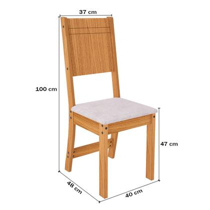 Imagem de Mesa de Jantar 4 Lugares Freijó/Off White 10050.1 - Indékes