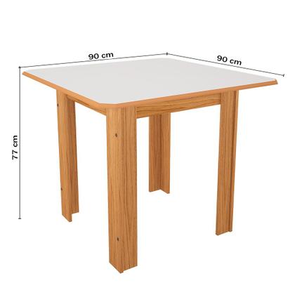 Imagem de Mesa de Jantar 4 Lugares índia Freijó/Off White - Pnr Móveis