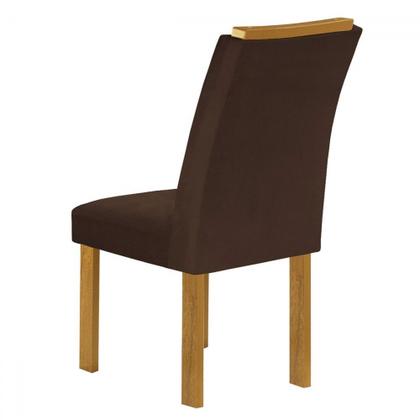 Imagem de Mesa de Jantar 4 Lugares Isadora Luisa com Vidro Cinamomo/Off White/Marrom - Cel Móveis