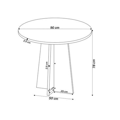 Imagem de Mesa de Jantar 4 Lugares Laila Mel/Blonde/Veludo Rosa - Pnr Móveis