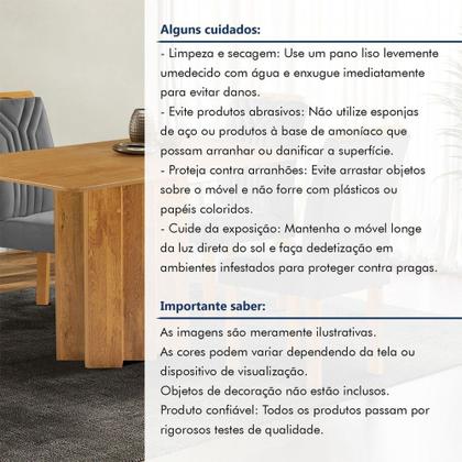 Imagem de Mesa de Jantar 4 Lugares Lorena Londres Cinamomo/Cinza - Cel Móveis