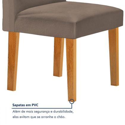 Imagem de Mesa de Jantar 4 Lugares Lorena Luisa Cinamomo/Bege Escuro - Cel Móveis