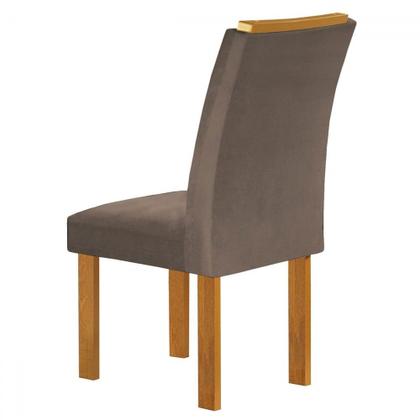 Imagem de Mesa de Jantar 4 Lugares Lorena Luisa Cinamomo/Bege Escuro - Cel Móveis