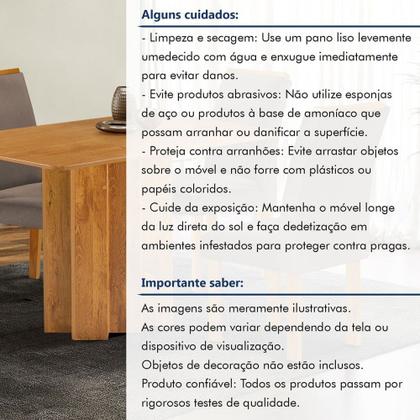 Imagem de Mesa de Jantar 4 Lugares Lorena Luisa Cinamomo/Bege Escuro - Cel Móveis