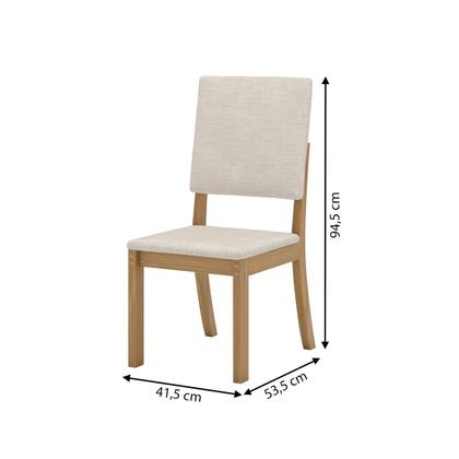 Imagem de Mesa de Jantar 4 Lugares Natalí Milla Nature/Off White/Linho - Henn