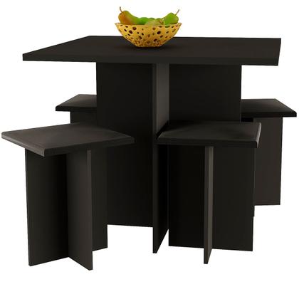 Imagem de Mesa de Jantar 4 Lugares Onix - Hecol Móveis
