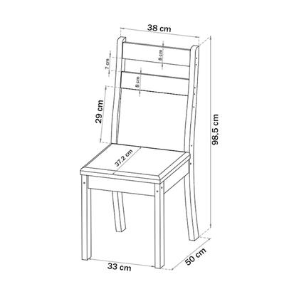 Imagem de Mesa de Jantar 4 Lugares Redentor Mel/Cinza/Grafite - Panorama Móveis