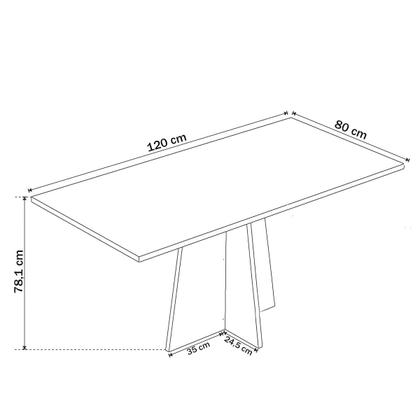 Imagem de Mesa de Jantar 4 Lugares Redentor Mel/Cinza/Grafite - Panorama Móveis
