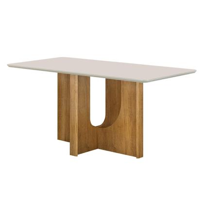 Imagem de Mesa de Jantar 4 Lugares Retangular 120cm Tampo Vidro/MDF de 2,5cm Dora