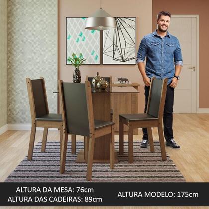 Imagem de Mesa de Jantar 4 Lugares Tampo de Vidro Aline Madesa