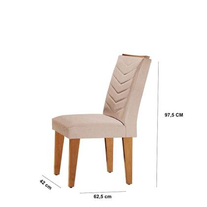 Imagem de Mesa De Jantar 6 Cadeiras Retangular Alvorada Londrina Linho