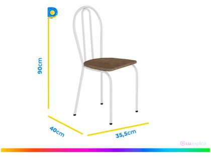 Imagem de Mesa de Jantar 6 Cadeiras Retangular Branca