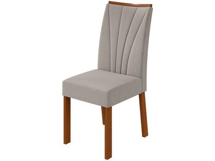 Imagem de Mesa de Jantar 6 Cadeiras Retangular Frassino e Off White Tampo de MDF Apogeu Móveis Lopas